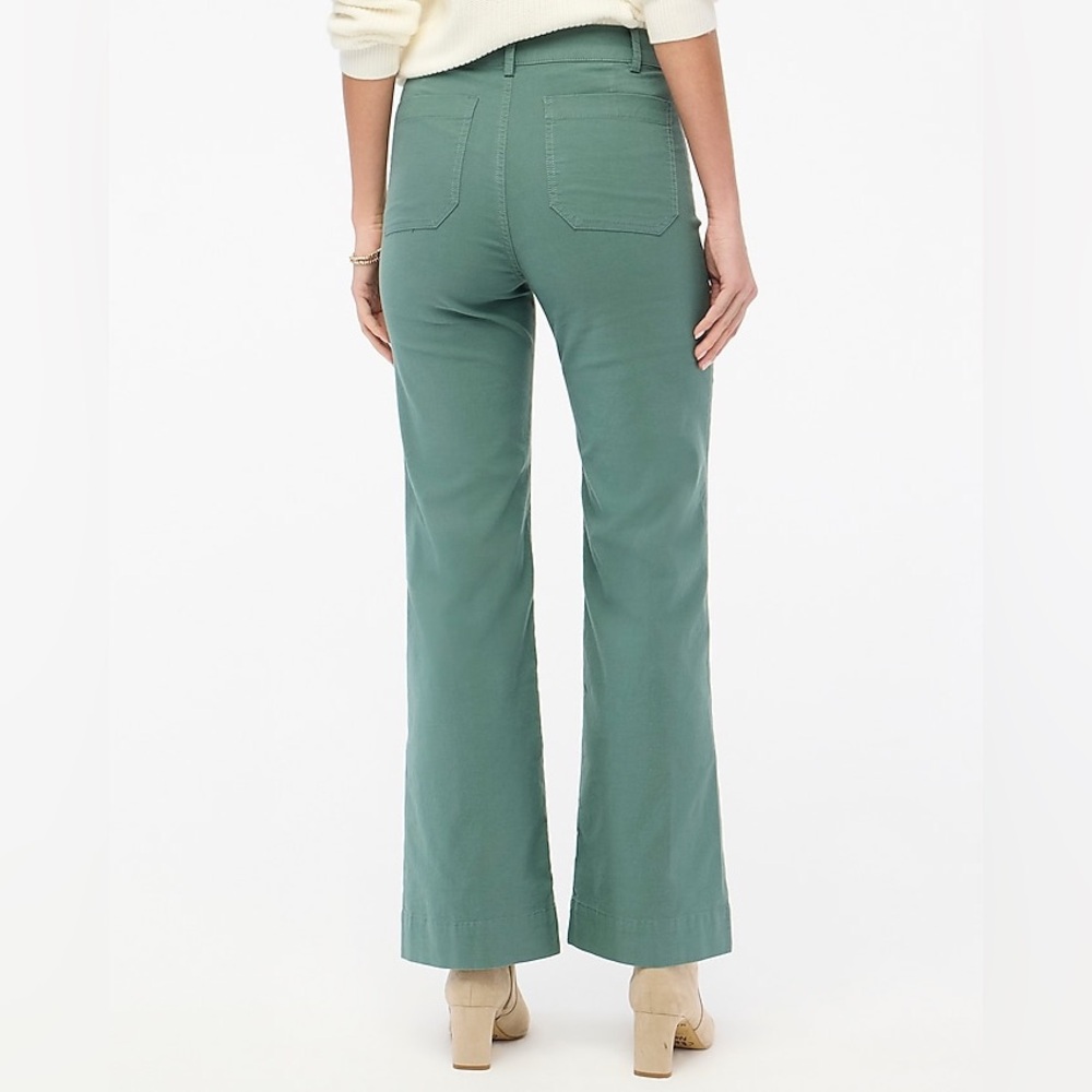 J.Crew Women’s high-rise wide-leg pant green size 27 - Picture 3 of 4